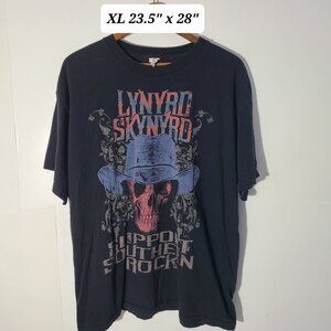 2008 Lynyrd Skynyrd Support Southern Rock Black XL T-Shirt Y2K